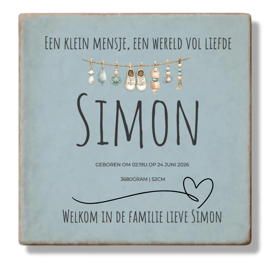 Geboortetegel Simon