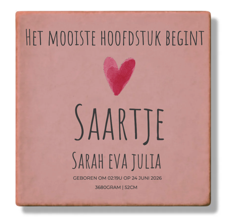 Geboortetegel Saartje